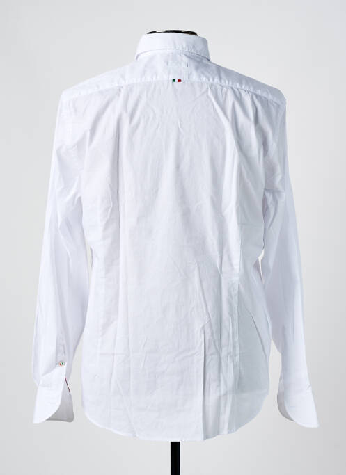 Chemise manches longues blanc FIL NOIR homme