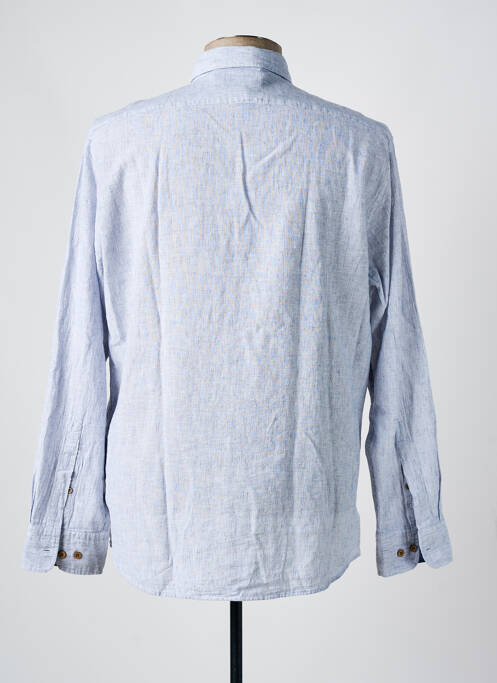 Chemise manches longues bleu MCS pour homme