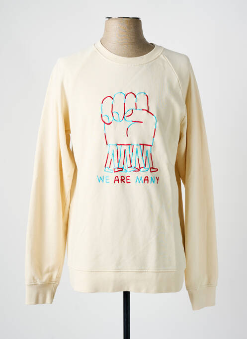 Sweat-shirt beige OLOW pour homme