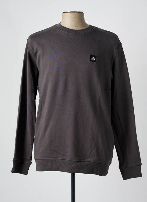 Sweat-shirt gris SCOTCH & SODA pour homme