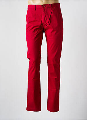 Pantalon chino tissage popeline taille normale rouge TOMMY HILFIGER homme