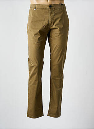 Pantalon chino tissage popeline taille normale vert IKKS homme