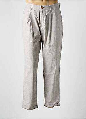 Pantalon chino fermeture zippée sous rabat boutonné taille normale gris MATINIQUE femme