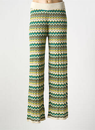 Pantalon droit taille élastique taille normale vert VILA femme