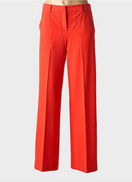 Pantalon droit stretch taille normale rouge B.YOUNG femme