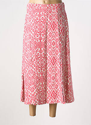 Jupe longue imprimé fantaisie rose ICHI femme