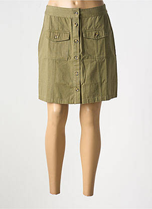 Jupe courte coupe droite vert LA PETITE ETOILE femme