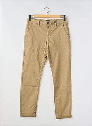 Pantalon chino stretch taille normale marron IKKS homme