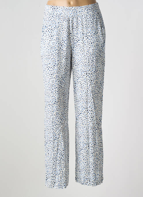 Pantalon droit bleu ICHI pour femme