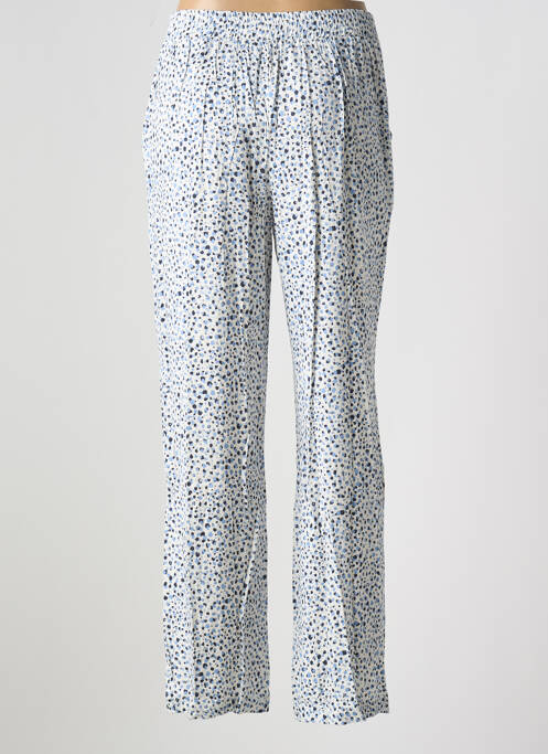 Pantalon droit bleu ICHI pour femme