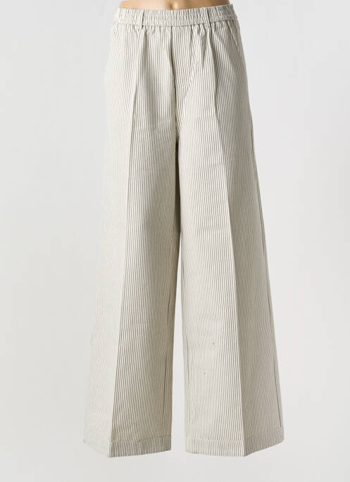 Pantalon large gris GRACE & MILA pour femme