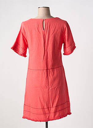Robe mi-longue manches courtes manches courtes rouge MD'M femme