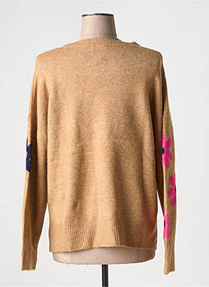 Pull coupe droite manches longues beige LEO & UGO femme