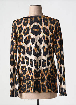 Pull col v manches longues noir LEO & UGO femme