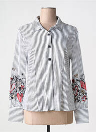 Chemisier coupe cintrée manches longues blanc DOLCEZZA femme