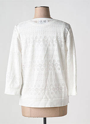 Twin-set manches 3/4 blanc LEO & UGO femme