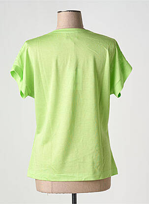 T-shirt coupe droite manches courtes vert LEO & UGO femme
