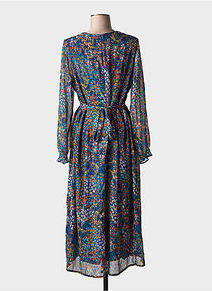 Robe longue manches longues manches longues bleu JULIE GUERLANDE femme