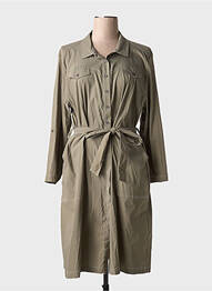 Robe mi-longue manches longues manches longues vert DOLCEZZA femme