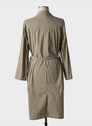 Robe mi-longue manches longues manches longues vert DOLCEZZA femme