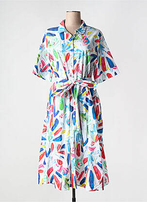 Robe mi-longue blanc DOLCEZZA pour femme