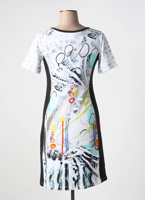 Robe mi-longue blanc DOLCEZZA pour femme