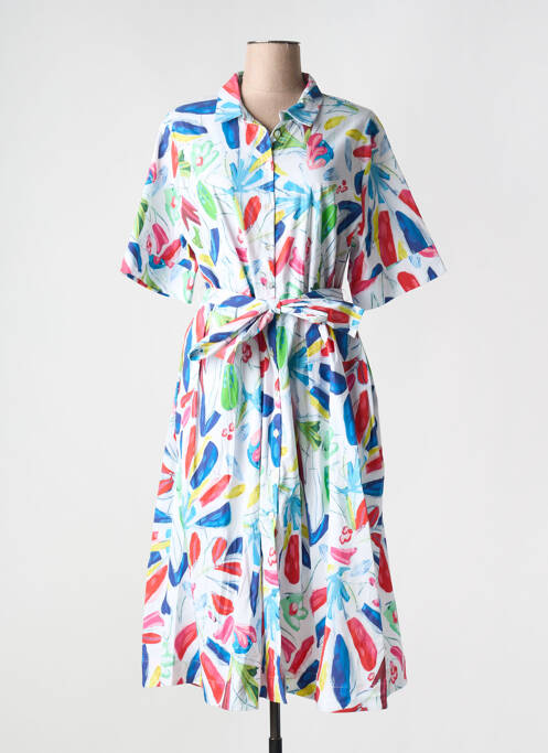 Robe mi-longue blanc DOLCEZZA pour femme