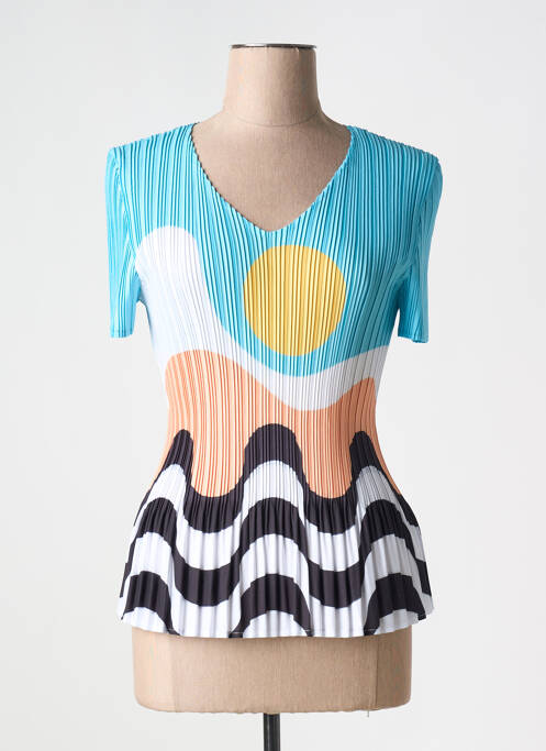 T-shirt bleu LEO & UGO pour femme