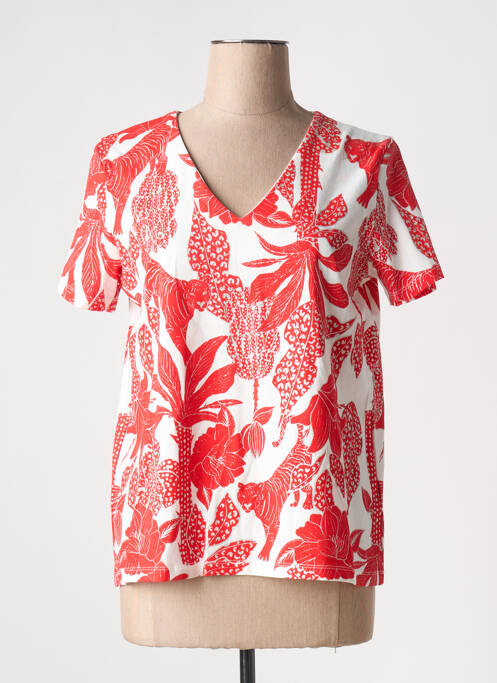 T-shirt rouge LEO & UGO pour femme