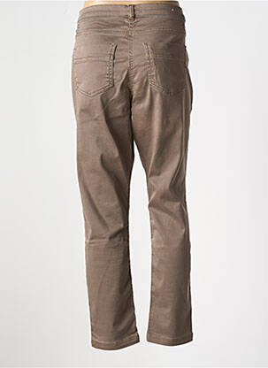 Pantalon slim tissage popeline taille normale marron BETTY BARCLAY femme