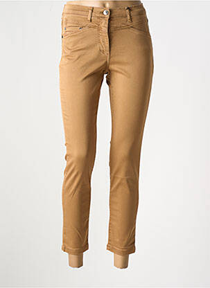 Pantalon slim tissage popeline taille normale beige BETTY BARCLAY femme