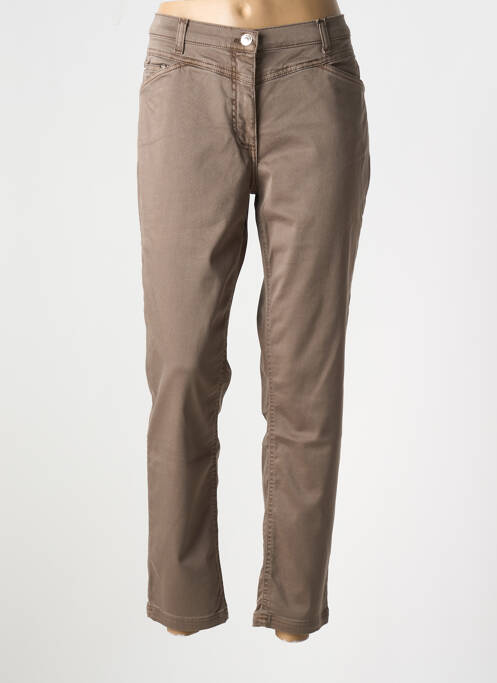 Pantalon slim marron BETTY BARCLAY pour femme