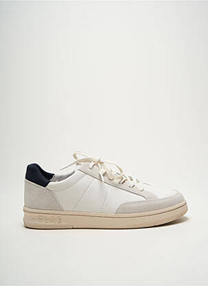 Baskets semelle amovible bout rond blanc CLAE homme