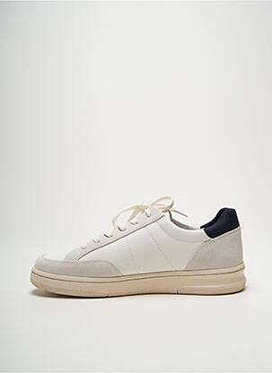Baskets semelle amovible bout rond blanc CLAE homme