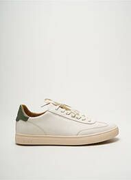 Baskets semelle amovible bout rond blanc CLAE homme