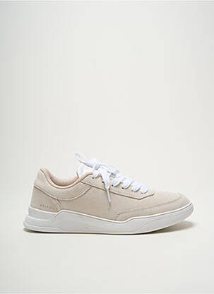 Baskets nubuck bout rond beige TOMMY HILFIGER homme