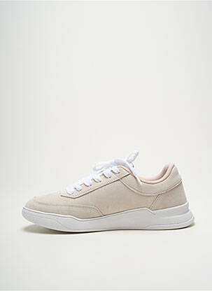 Baskets nubuck bout rond beige TOMMY HILFIGER homme