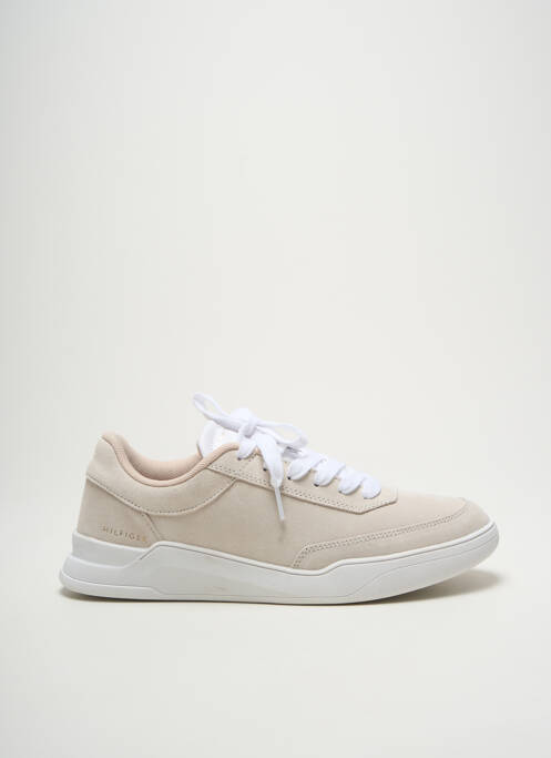 Baskets nubuck bout rond beige TOMMY HILFIGER homme