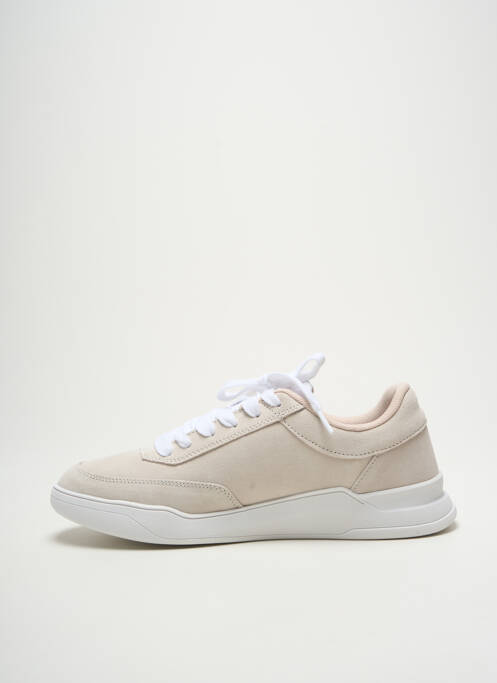 Baskets nubuck bout rond beige TOMMY HILFIGER homme