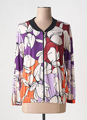Veste casual col rond violet SCORZZO femme