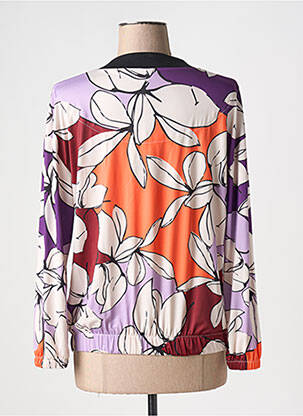 Veste casual col rond violet SCORZZO femme
