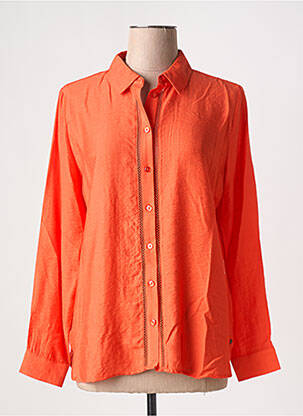 Chemisier coupe fluide manches longues orange SURKANA femme