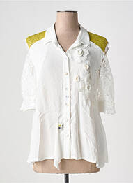 Chemisier manches courtes manches courtes blanc ELISA CAVALETTI femme