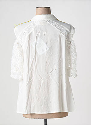 Chemisier coupe droite manches courtes blanc ELISA CAVALETTI femme