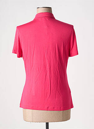 Polo stretch manches courtes rose SURKANA femme