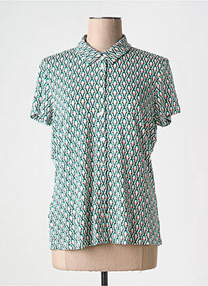 Polo stretch manches courtes vert SURKANA femme