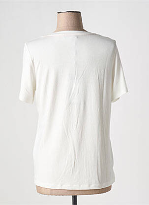 T-shirt sérigraphie avec strass manches courtes blanc TUZZI femme