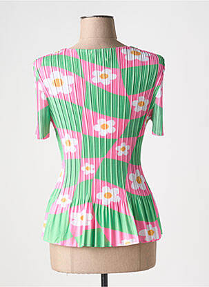 T-shirt coupe cintrée manches courtes vert LEO & UGO femme
