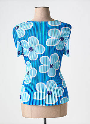T-shirt coupe cintrée manches courtes bleu LEO & UGO femme