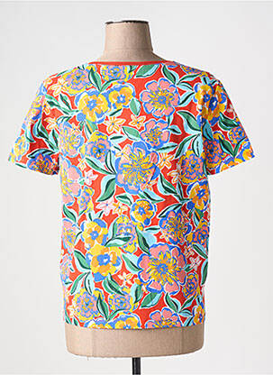 T-shirt coupe droite manches courtes orange LEO & UGO femme